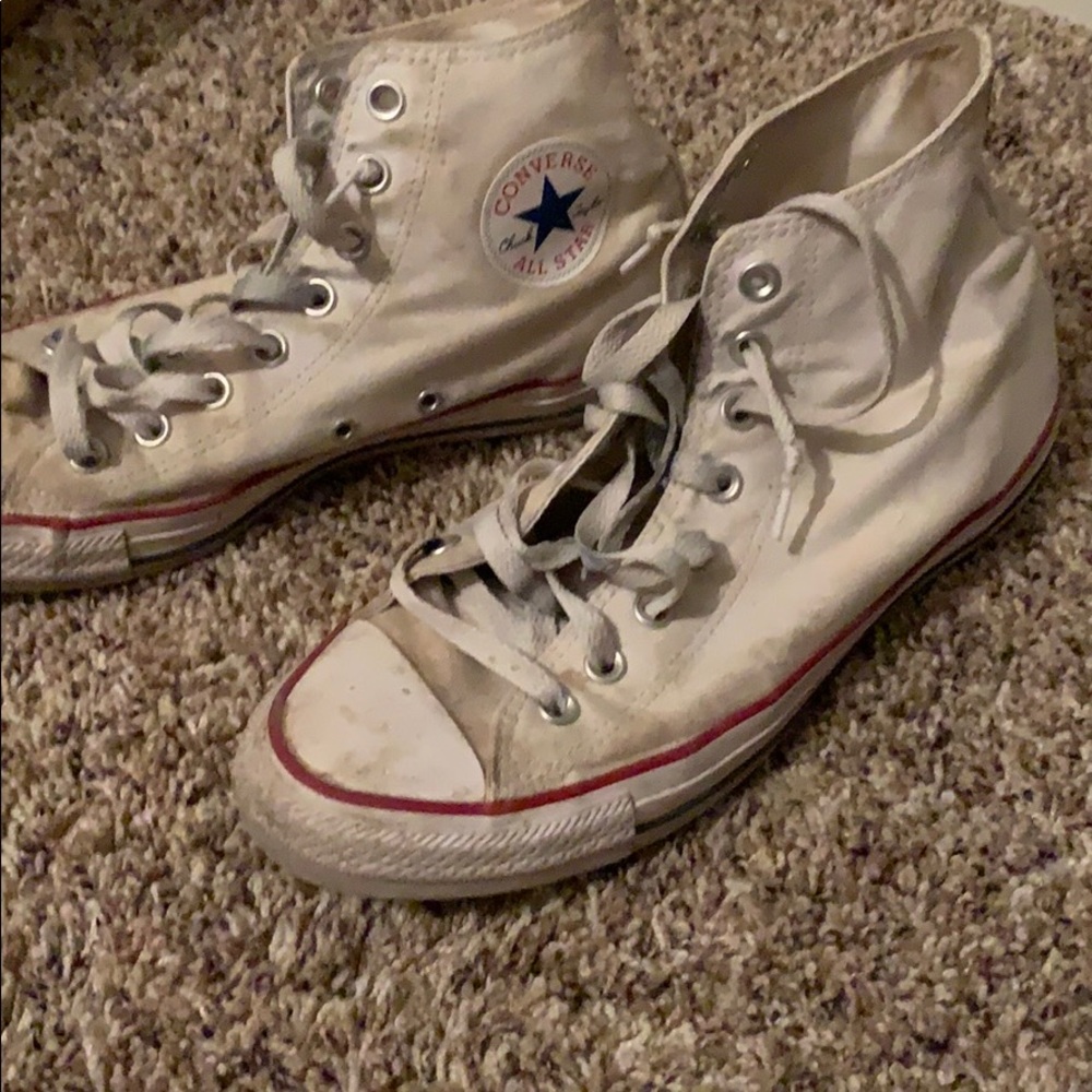 Used high top white converse